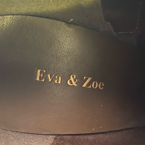 NWT Eva & Zoe Brown & Gold Valerie Stiletto Ankle Booties Boots Heels Size 6.5 M - Picture 3 of 16